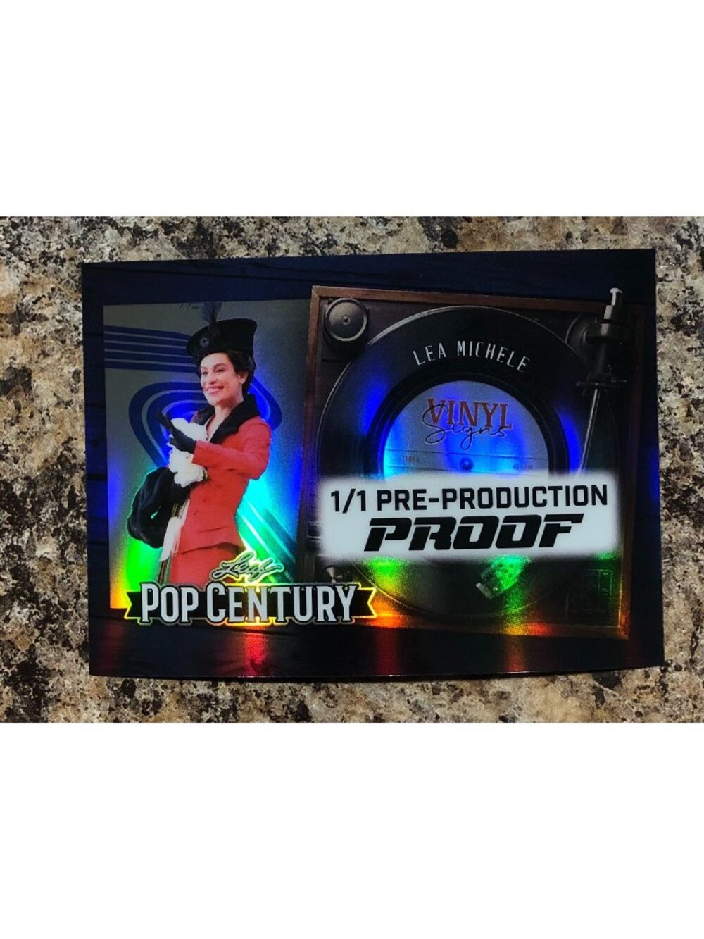 2026 Leaf Pop Century  Lea Michele Pre Production Proof Card 1/1